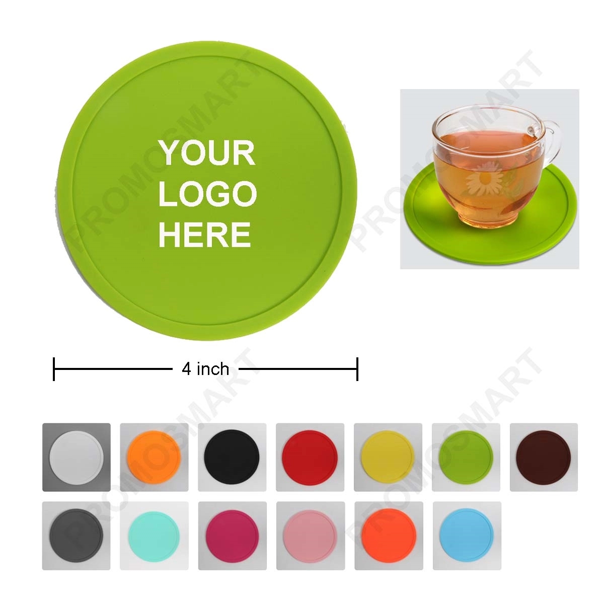 Round Double Layers Leather Cup Coaster 3