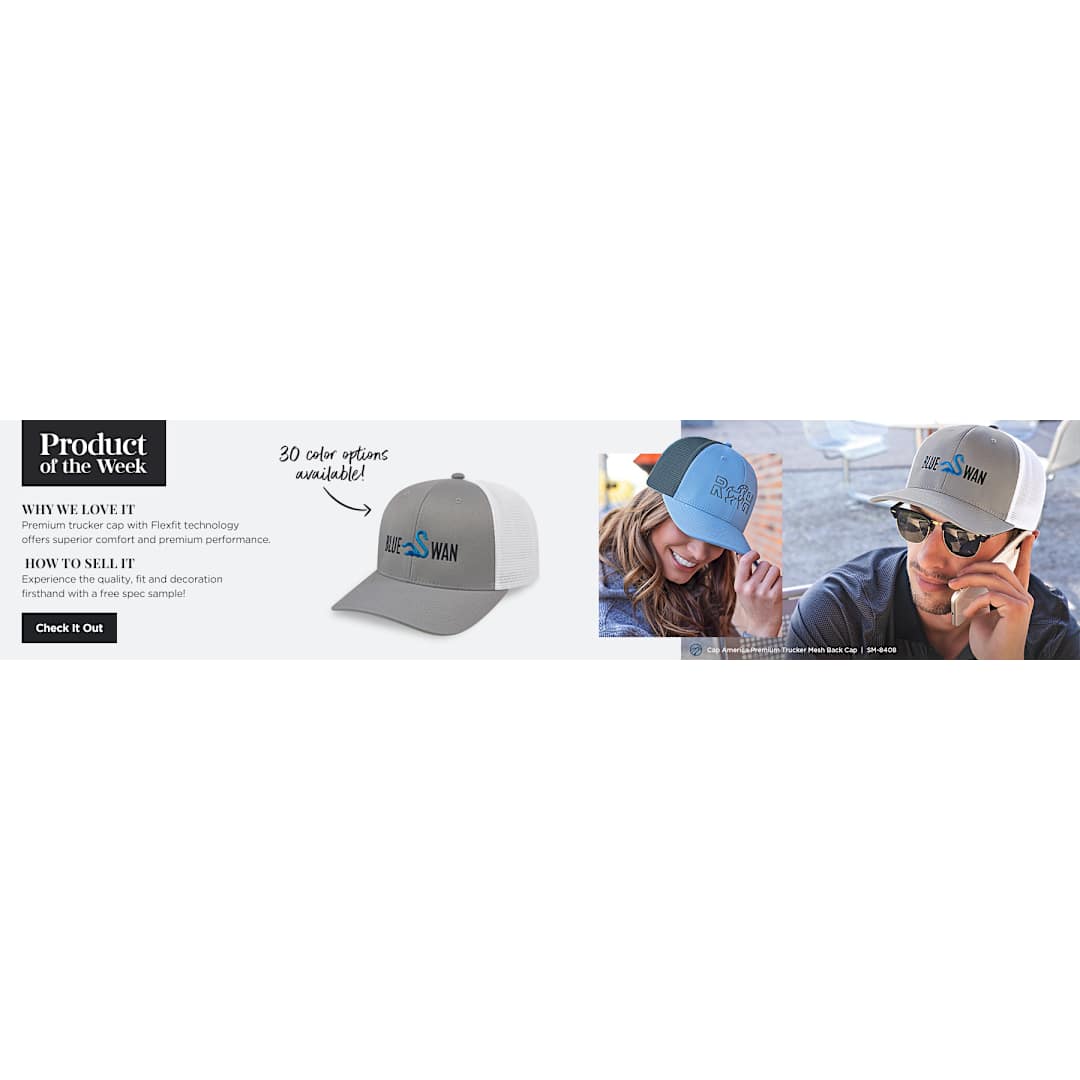 Cap America Premium Trucker Mesh Back Cap 710