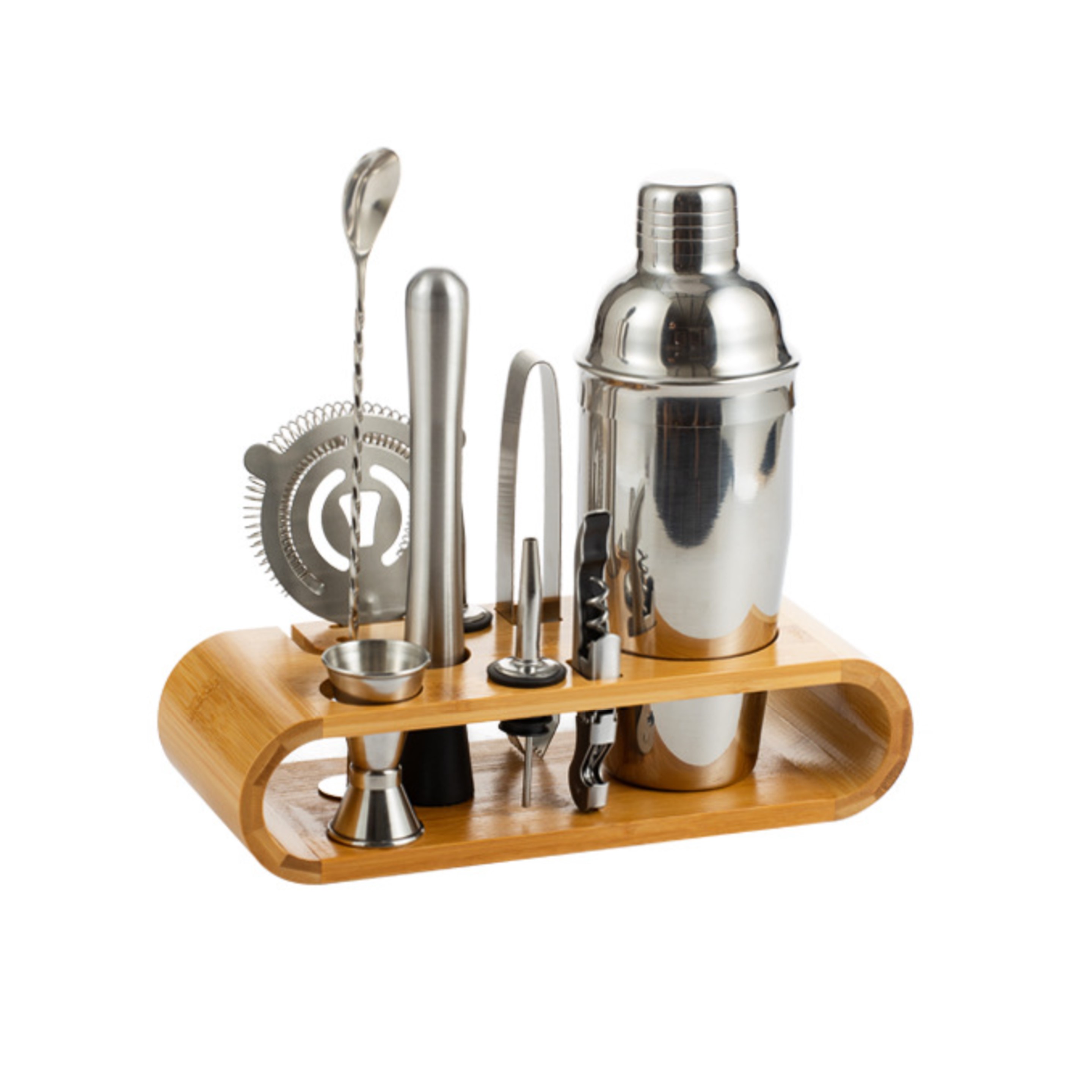 9pcs Bartender Kit with Bamboo Stand (direct import) 3