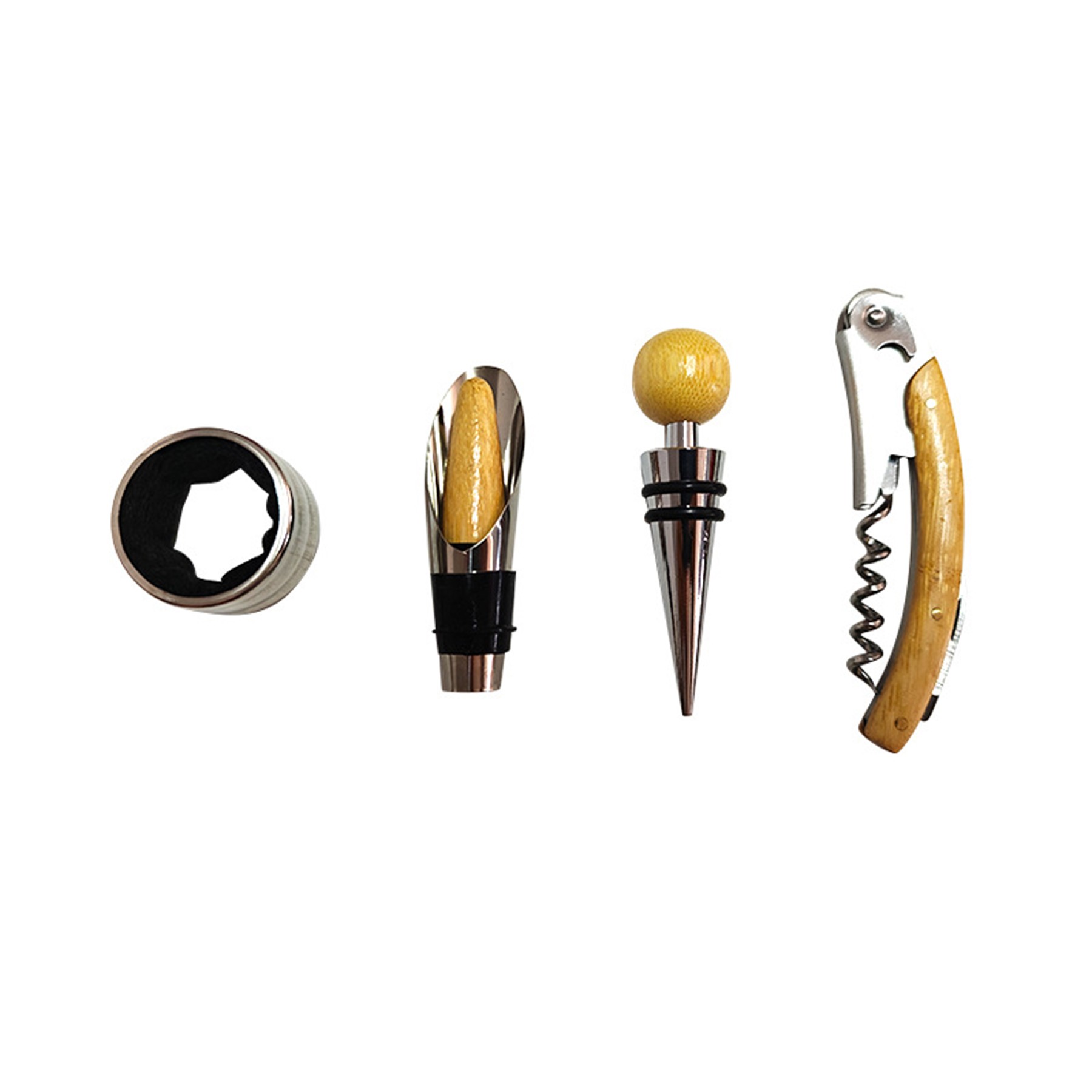 Wine Bottle Opener Bamboo Gift Box Set 3