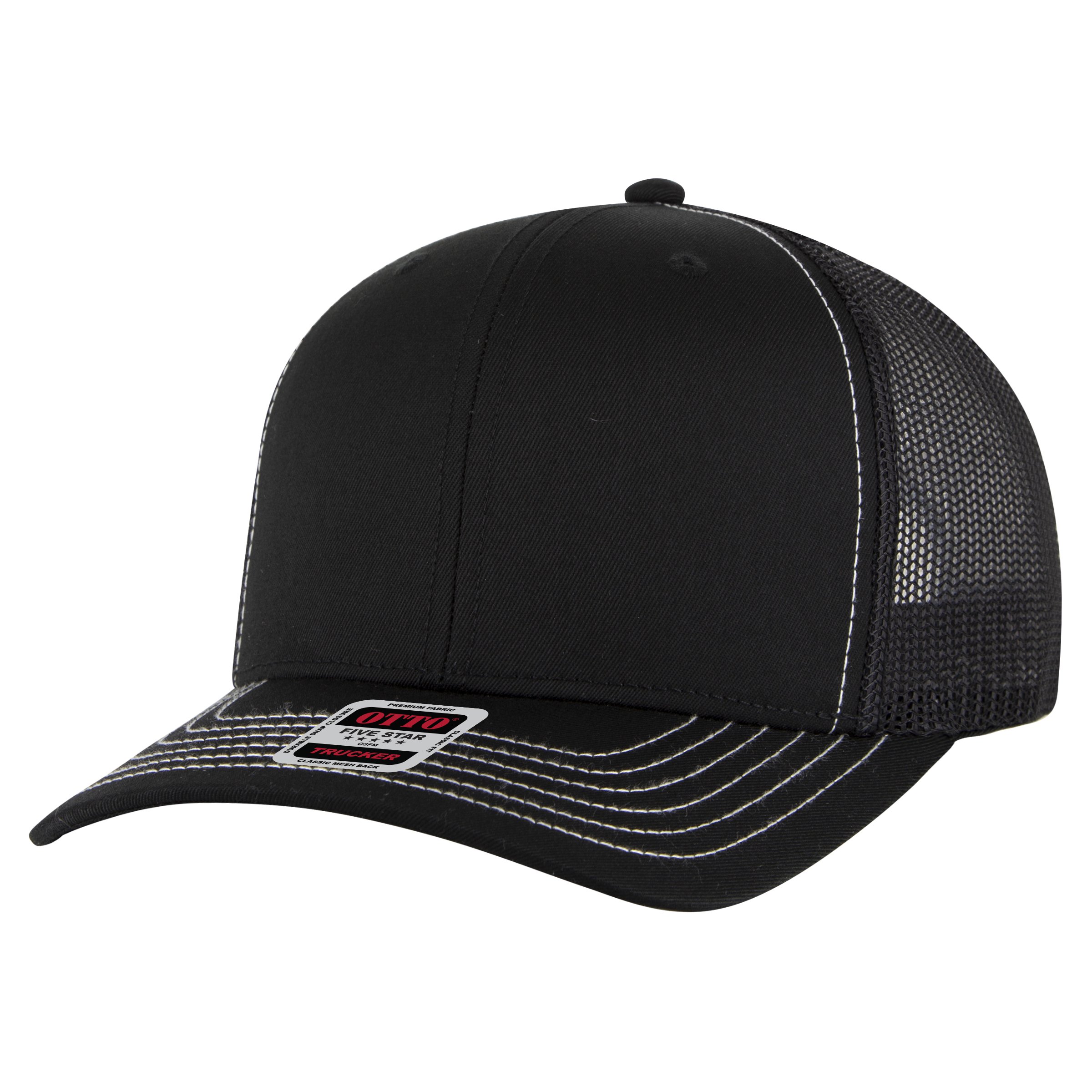 OTTO CAP® 6 Panel Mid Profile Mesh Back Trucker Hat 122