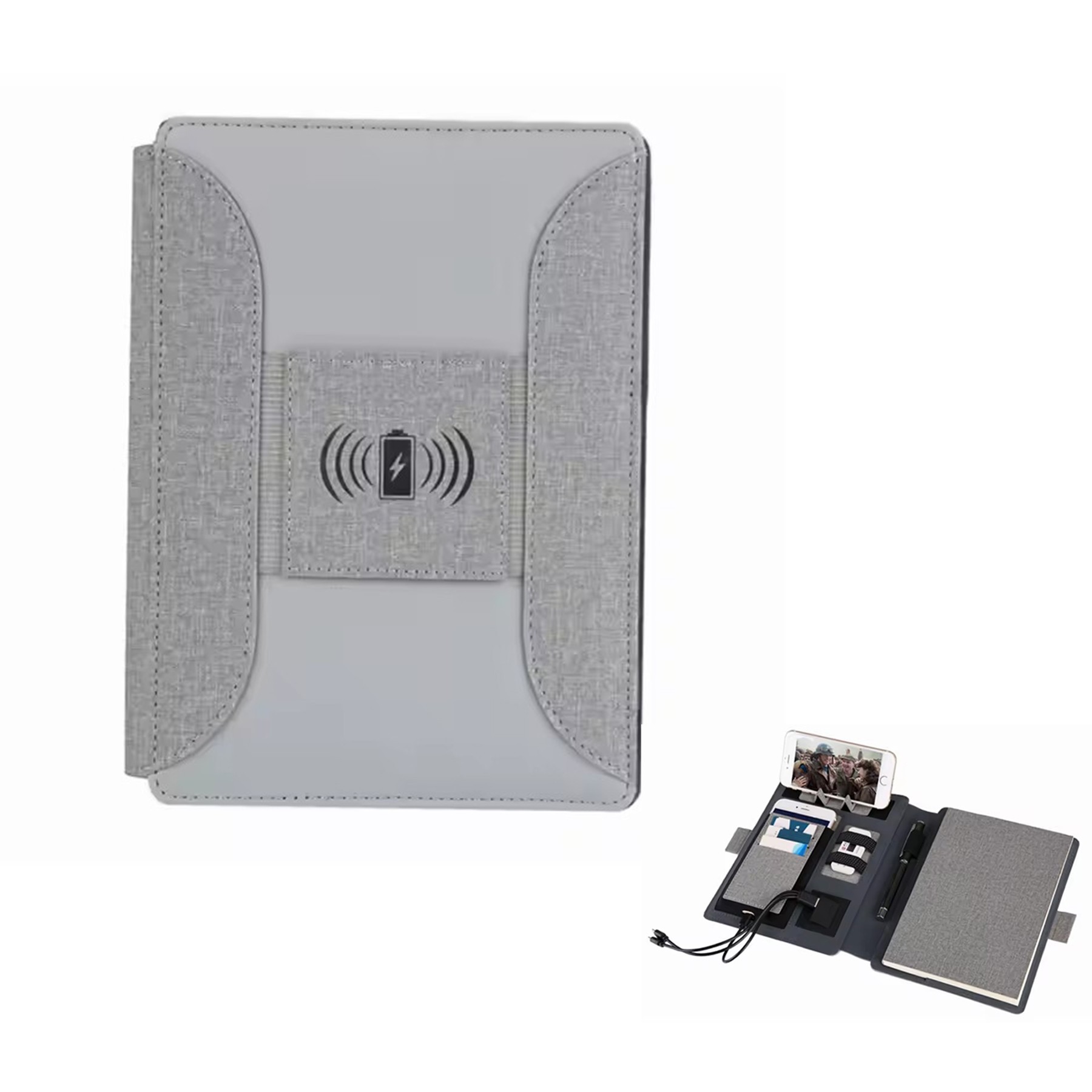Wireless Charger Diary Notebook 4