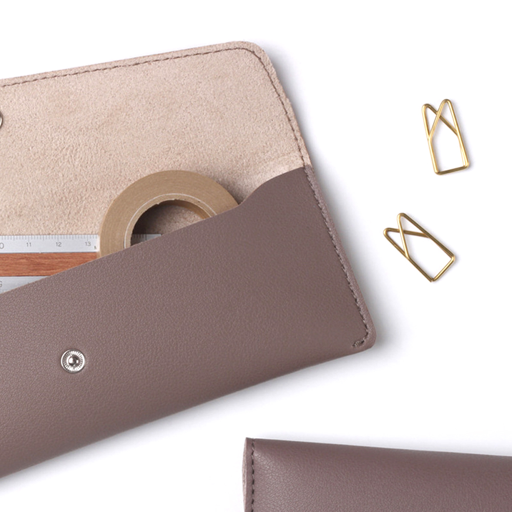 PU Leather Pencil Pouch Bag