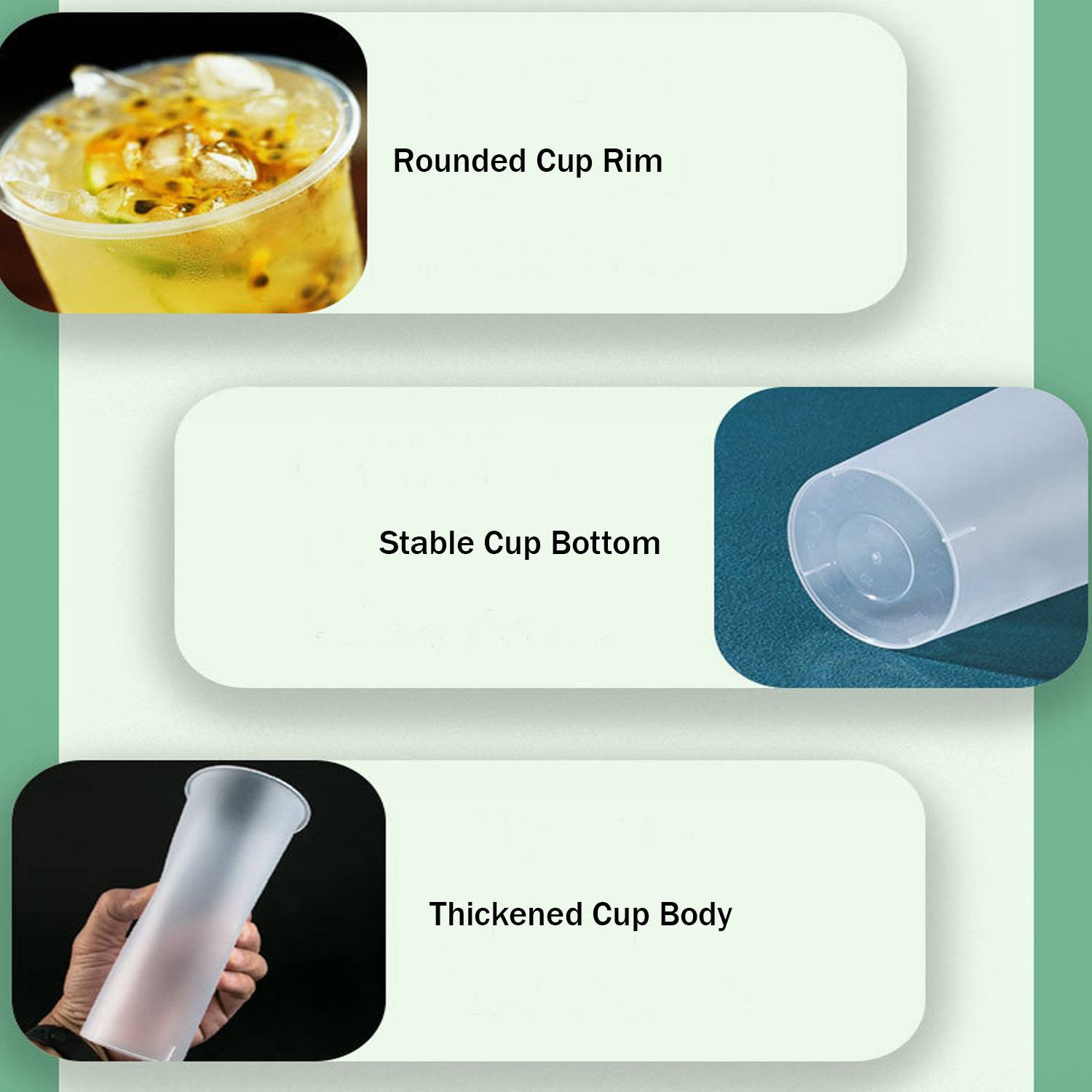 12/17/24oz Disposable Frosted Heat Resistant Plastic Cup 6