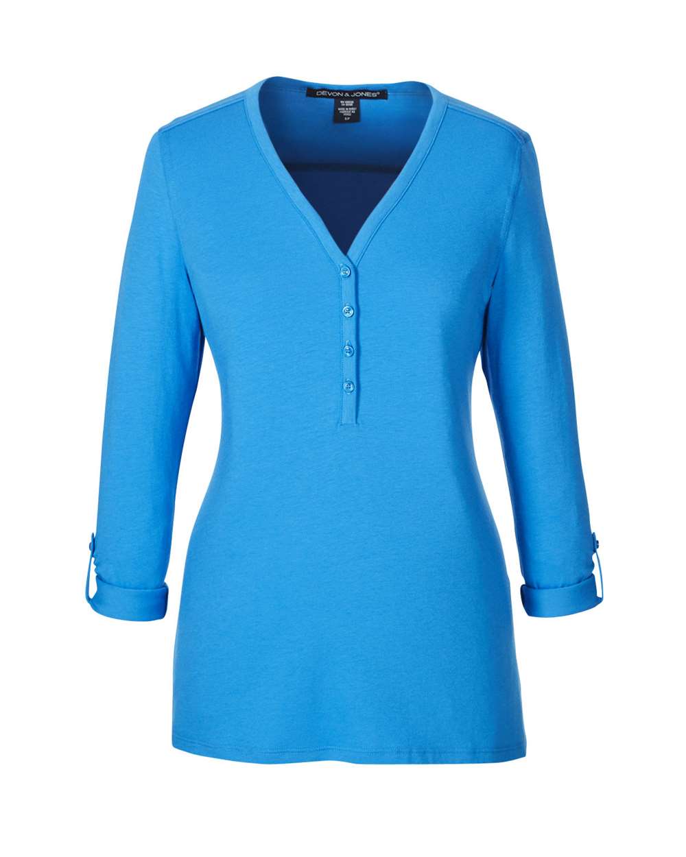 Women's Perfect Fit™ Y-Placket Convertible Sleeve Knit Top - DP186W 4