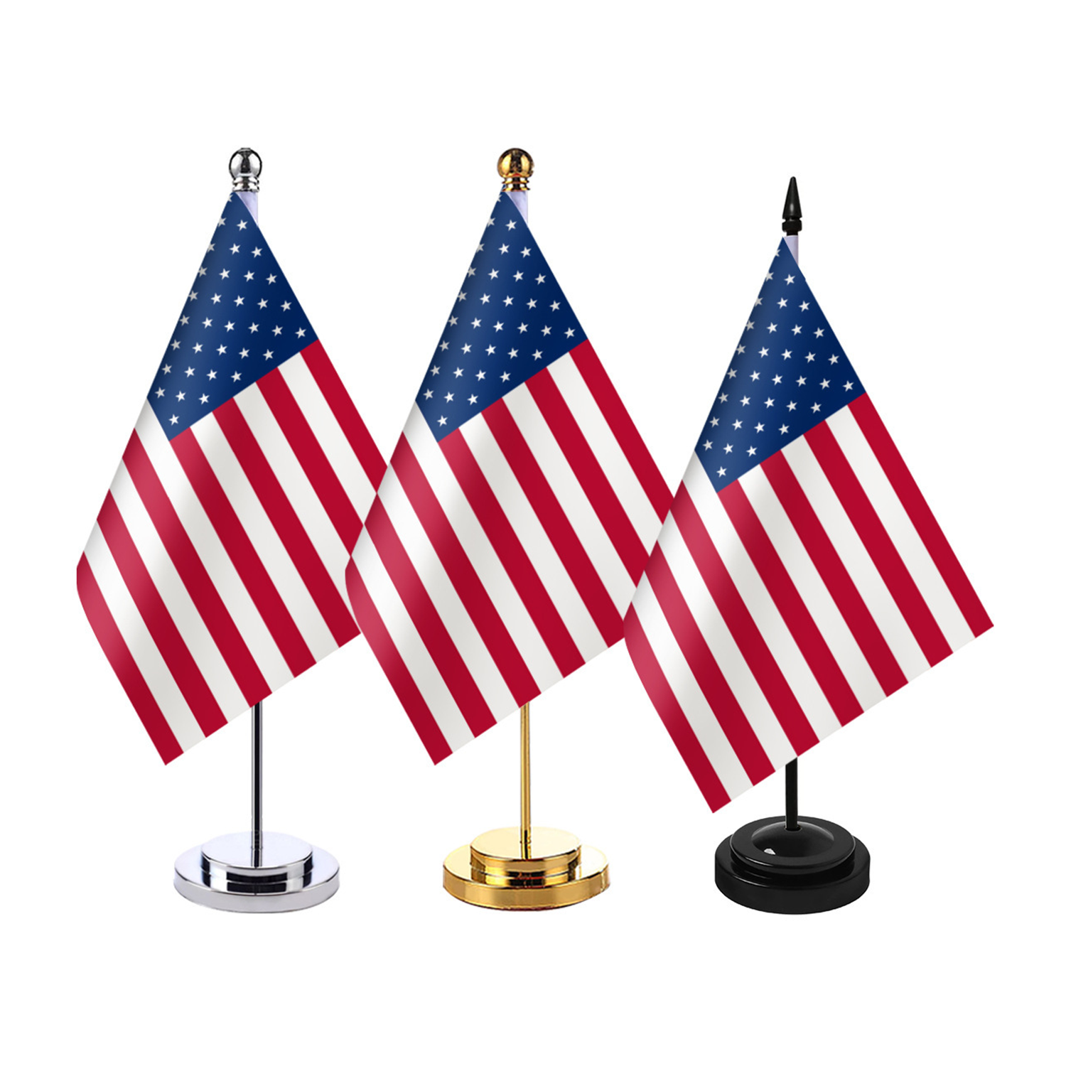 polyester full-color print metal plastic Table Desk Flag 8