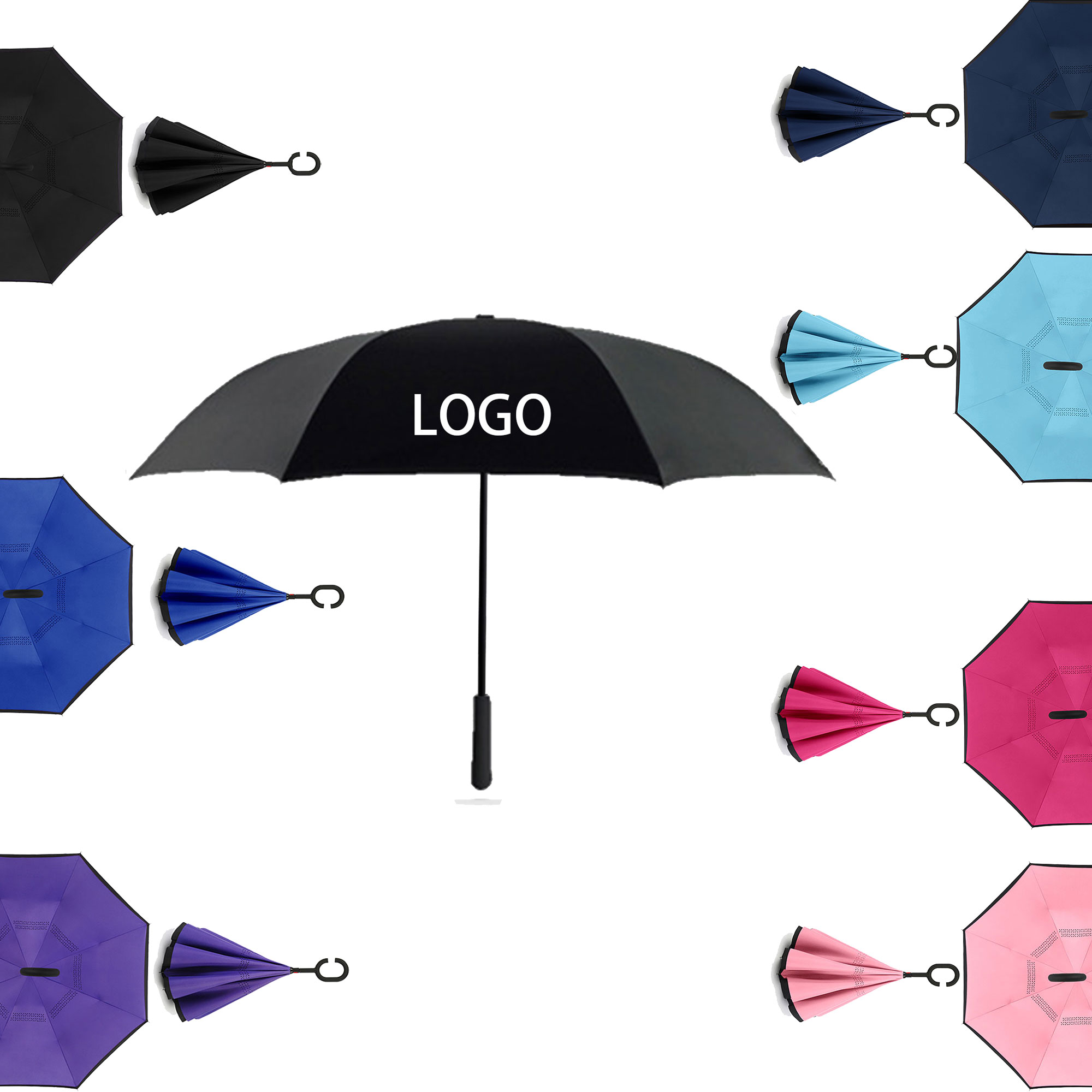 Car C-type Dual-person Reverse Umbrella Gift Ad 4