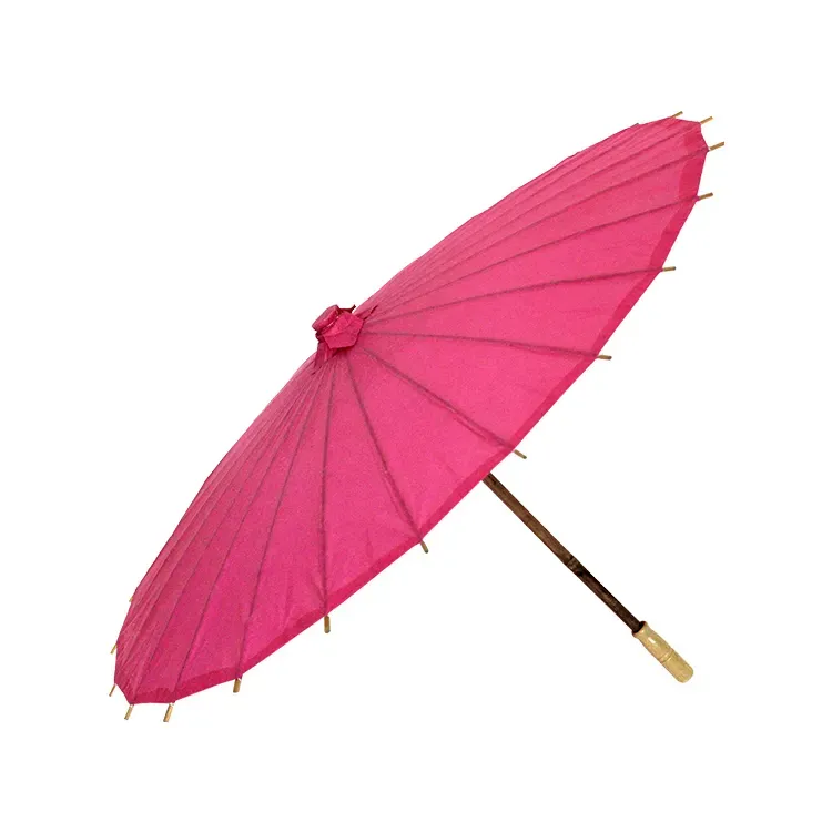 DIY Blank Paper Umbrella With Wooden Handle 5