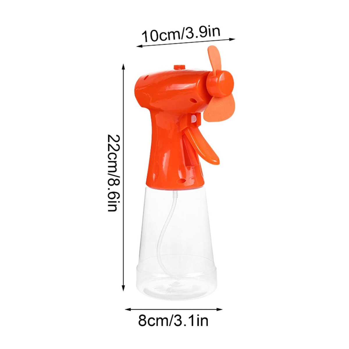Handheld Misting Spray Fan Bottle with Manual Trigger 6