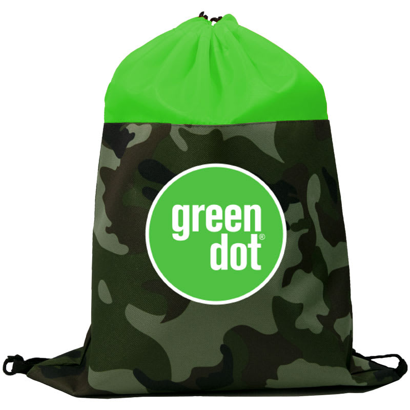 Colored Camo Drawstring Tote Bags 7