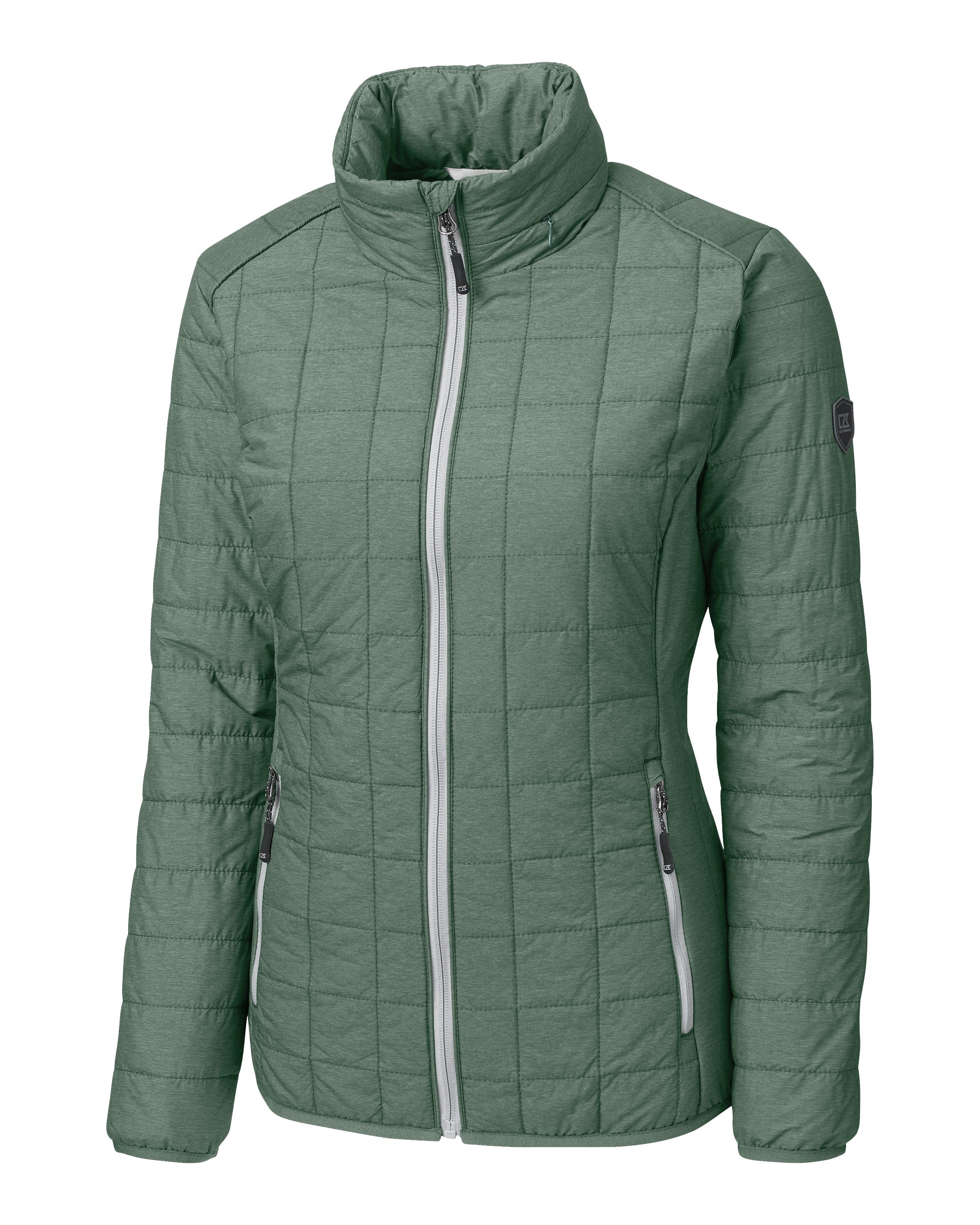 Cutter & Buck Rainier Recycled Insulated Puffer Womens Full Zip Jacket 57
