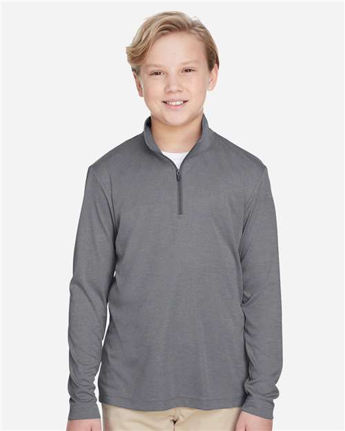 Youth Zone Sonic Heather Performance Quarter-Zip Pullover - TT31HY 40