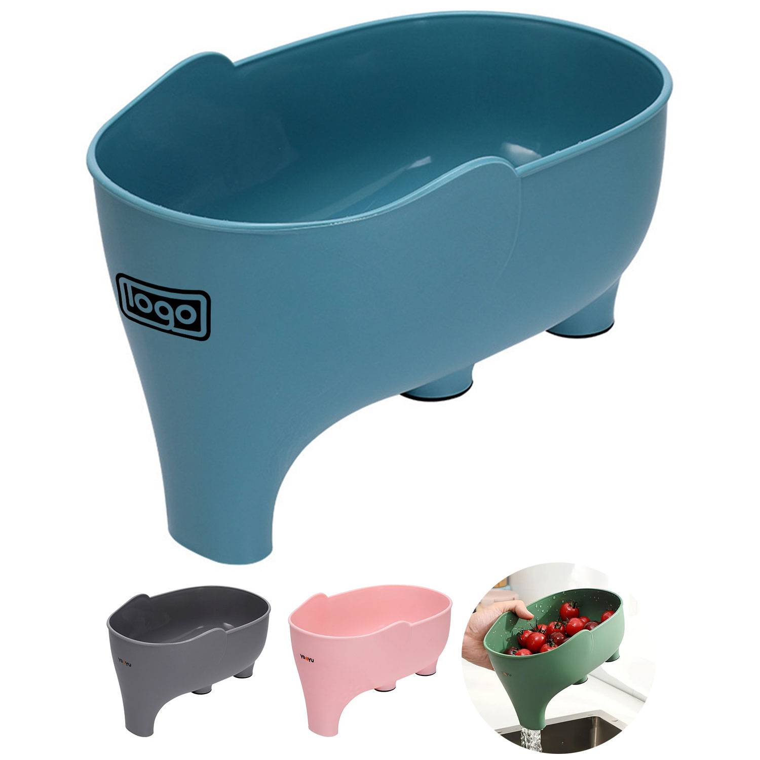 Elephant Shape Fruit Vegetable Drain Basket 2