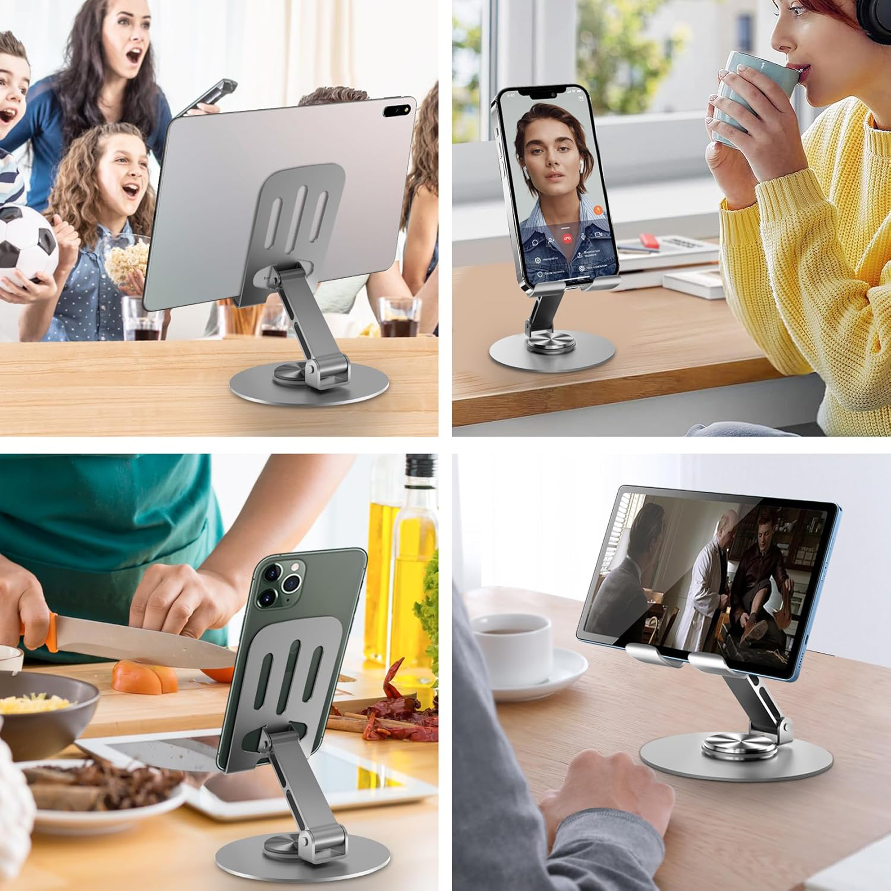 360 Rotating Non-Slip Metal Phone Holder 4