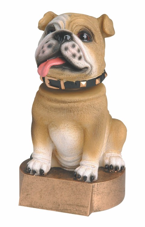 Bulldog - Brown Mascot Bobble Head Figure 2