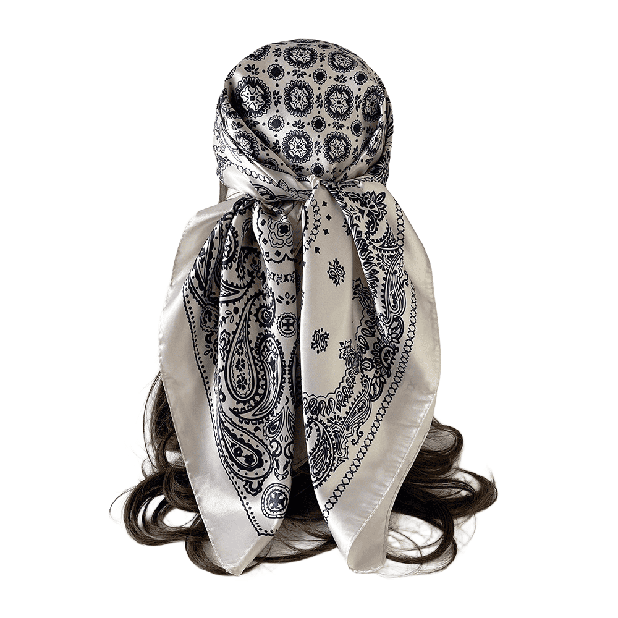 35'' Square Imitation Silk Custom Scarf 8