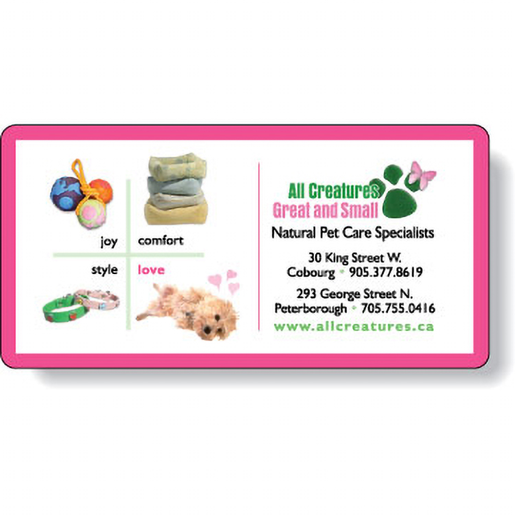 White Gloss 4 Colour Process Paper Roll Label Stock Rectangle (2"x4")