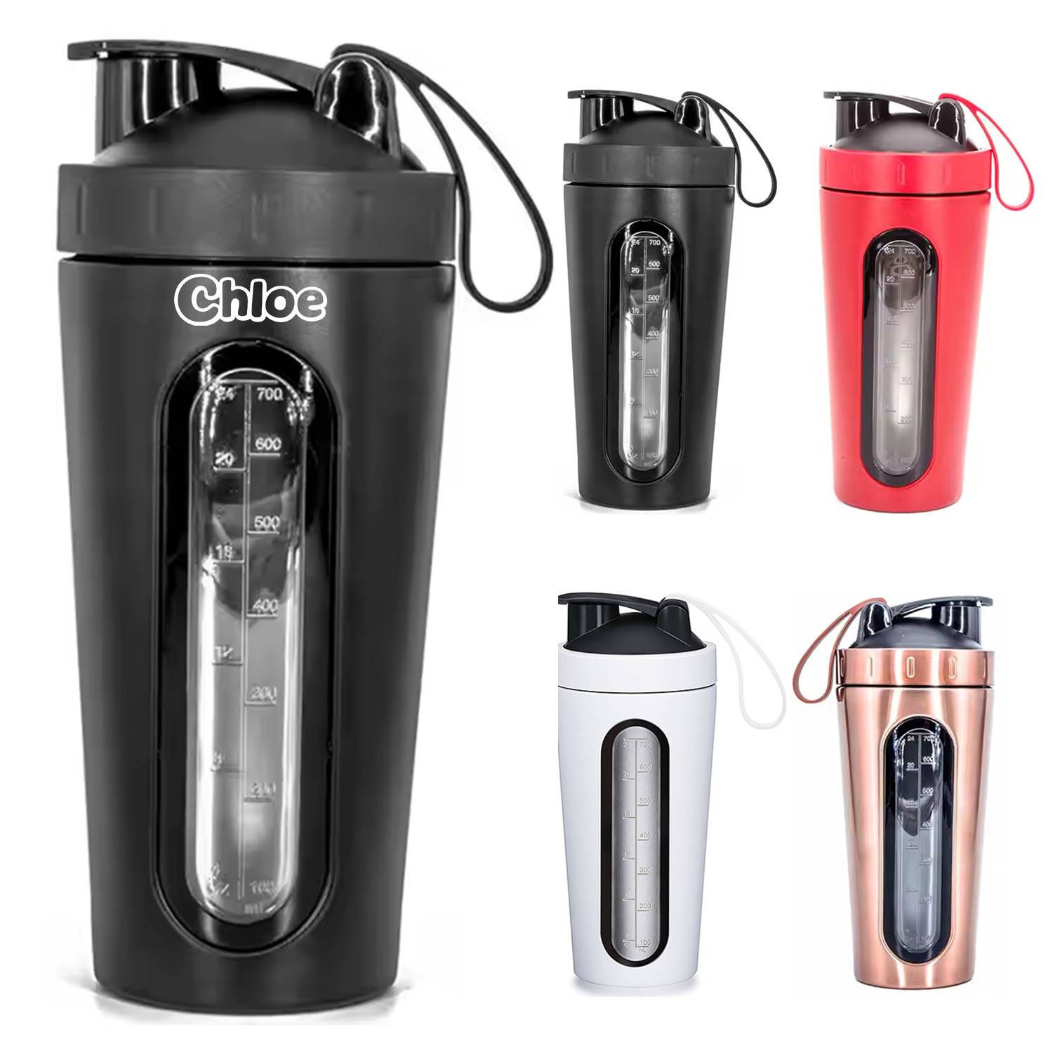 24 oz Stainless Steel Shaker Bottle 6