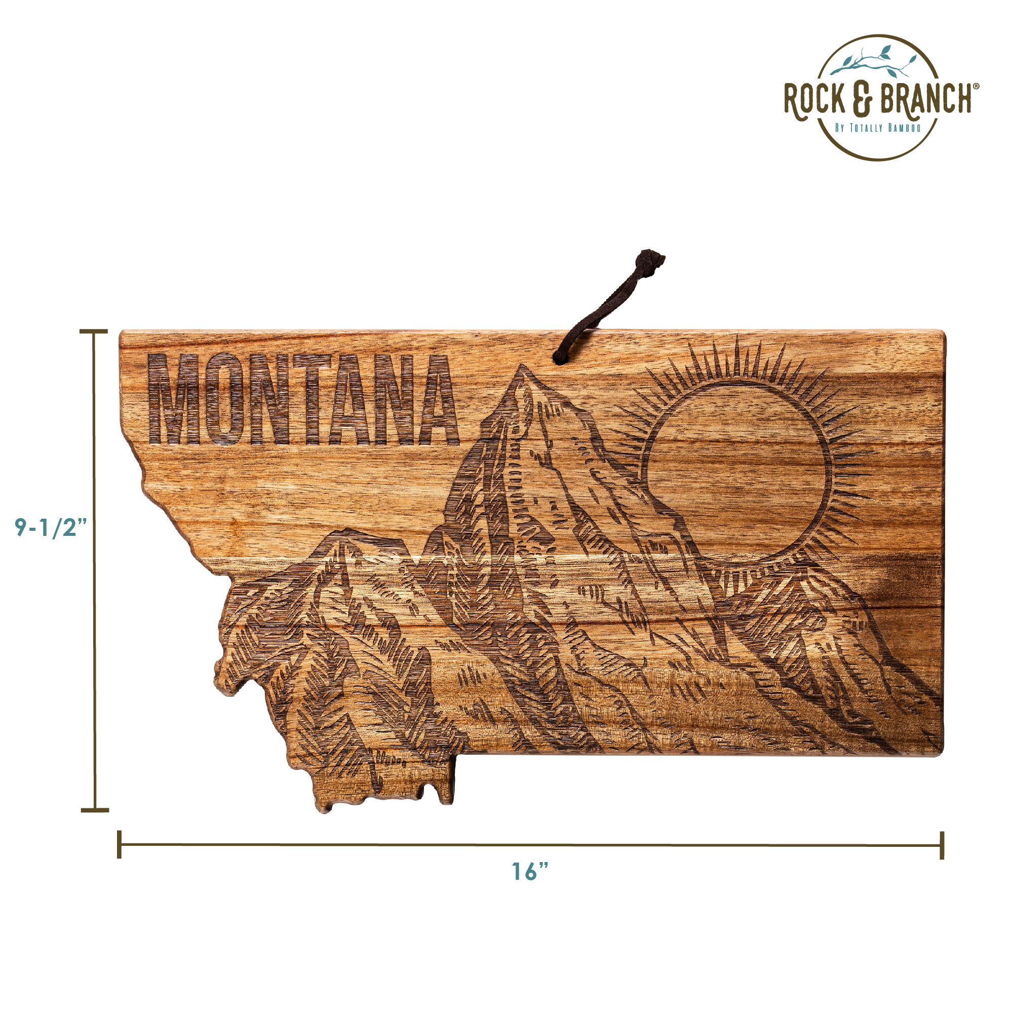 Rock & Branch® Origins Series Montana State Shaped Cutting and Serving Board 4