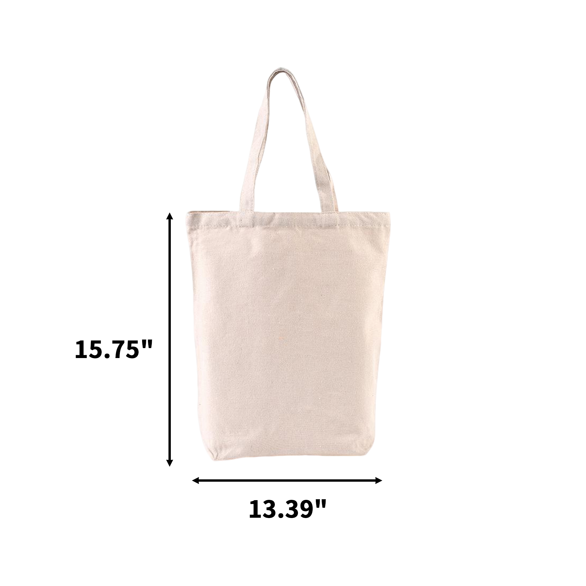 Canvas Tote Bag 15.75" x 13.39" For Daily Carry 1
