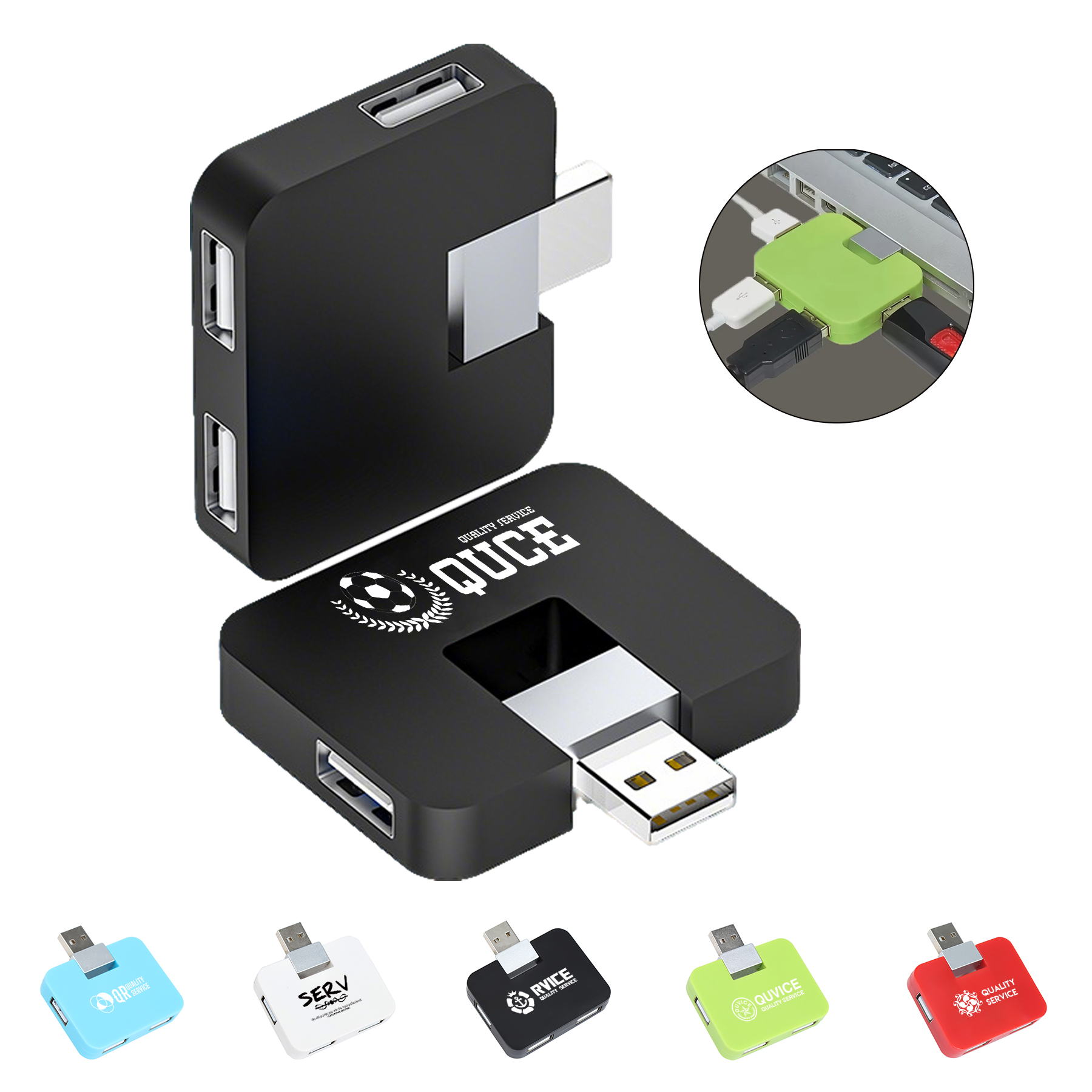4 Port Mini USB Hub (MOQ: 50Pcs) 3