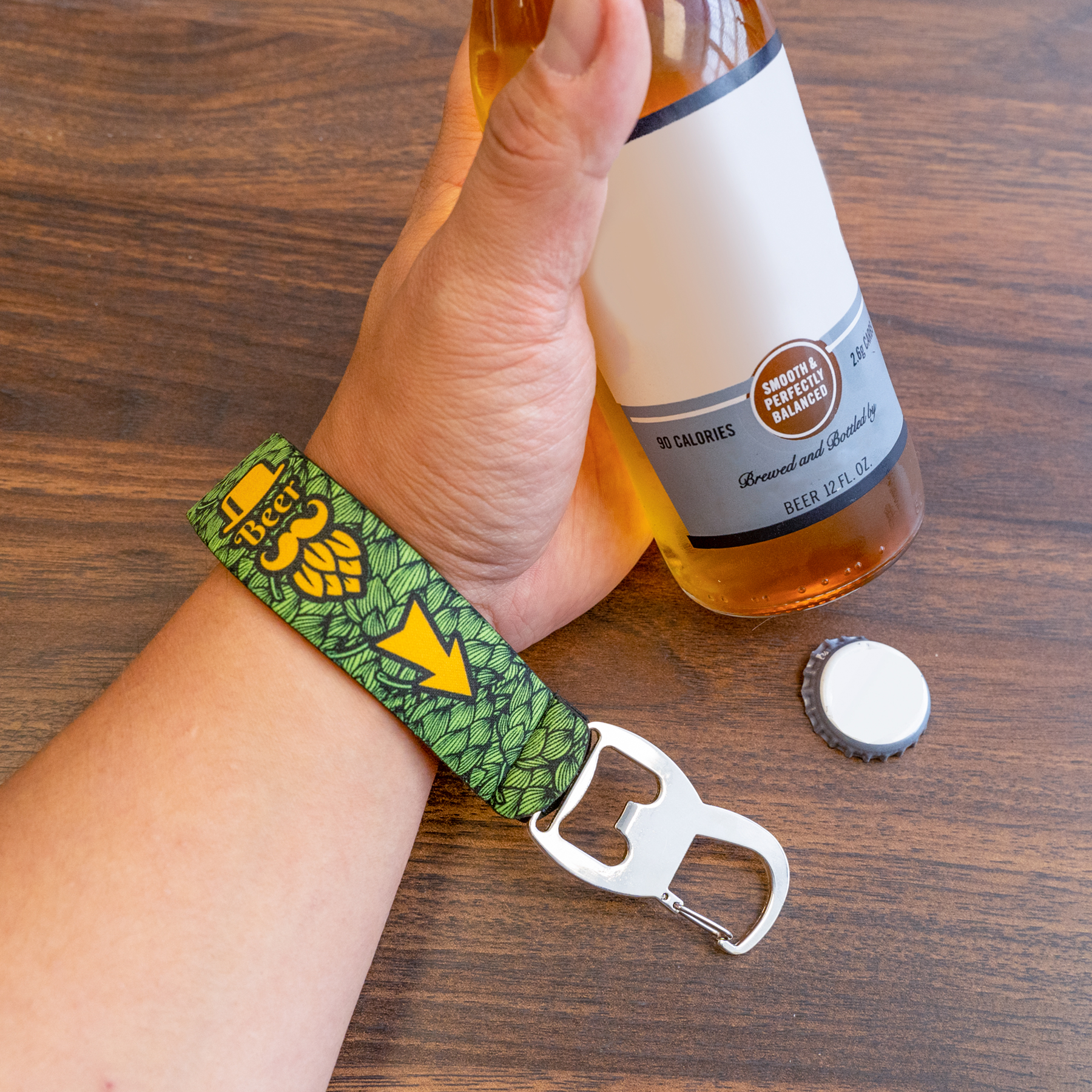Full Color Neoprene Wristband with Bottle Opener