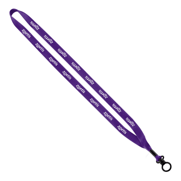 1/2" Polyester Lanyard with Plastic O-Ring 18