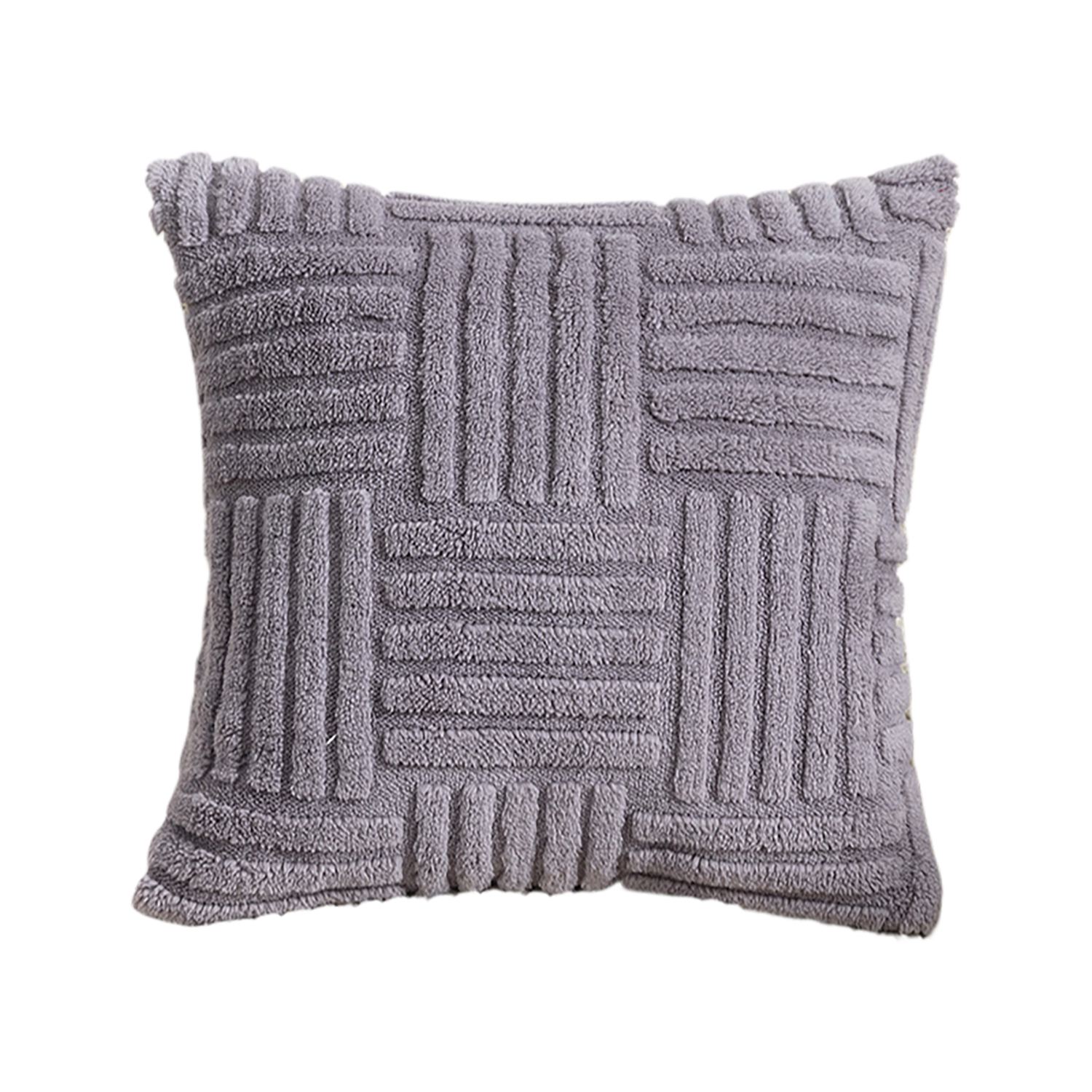 Striped Flannel Square Throw Pillow 2