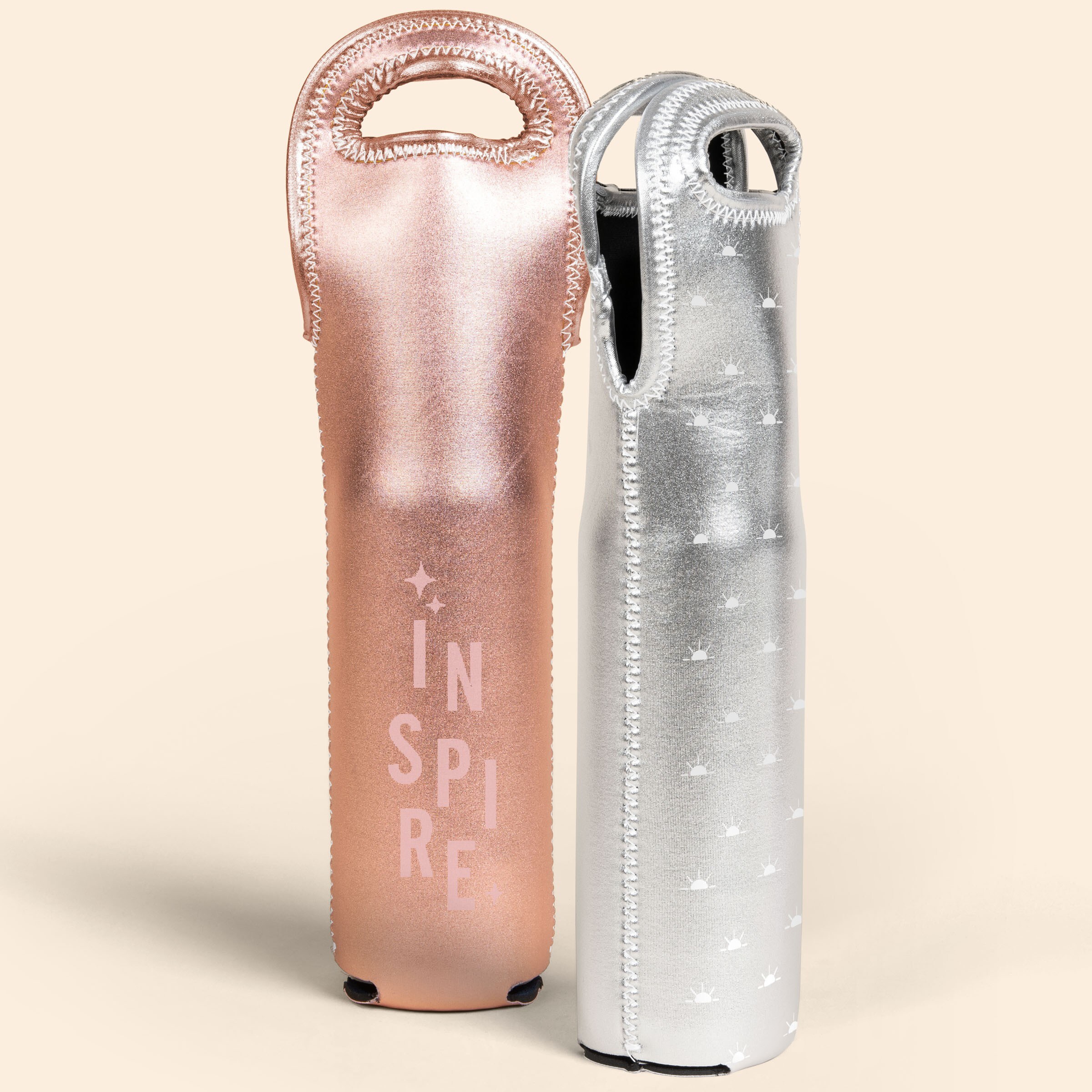 WINE TOTE - METALLIC NEOPRENE SINGLE