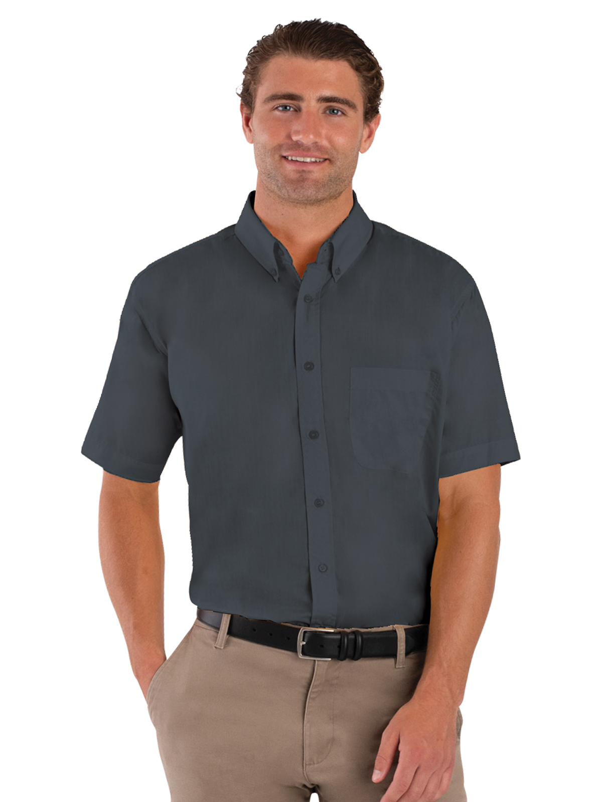 Blue Generation - Men's 1-Pocket Short Sleeve Value Poplin Shirt