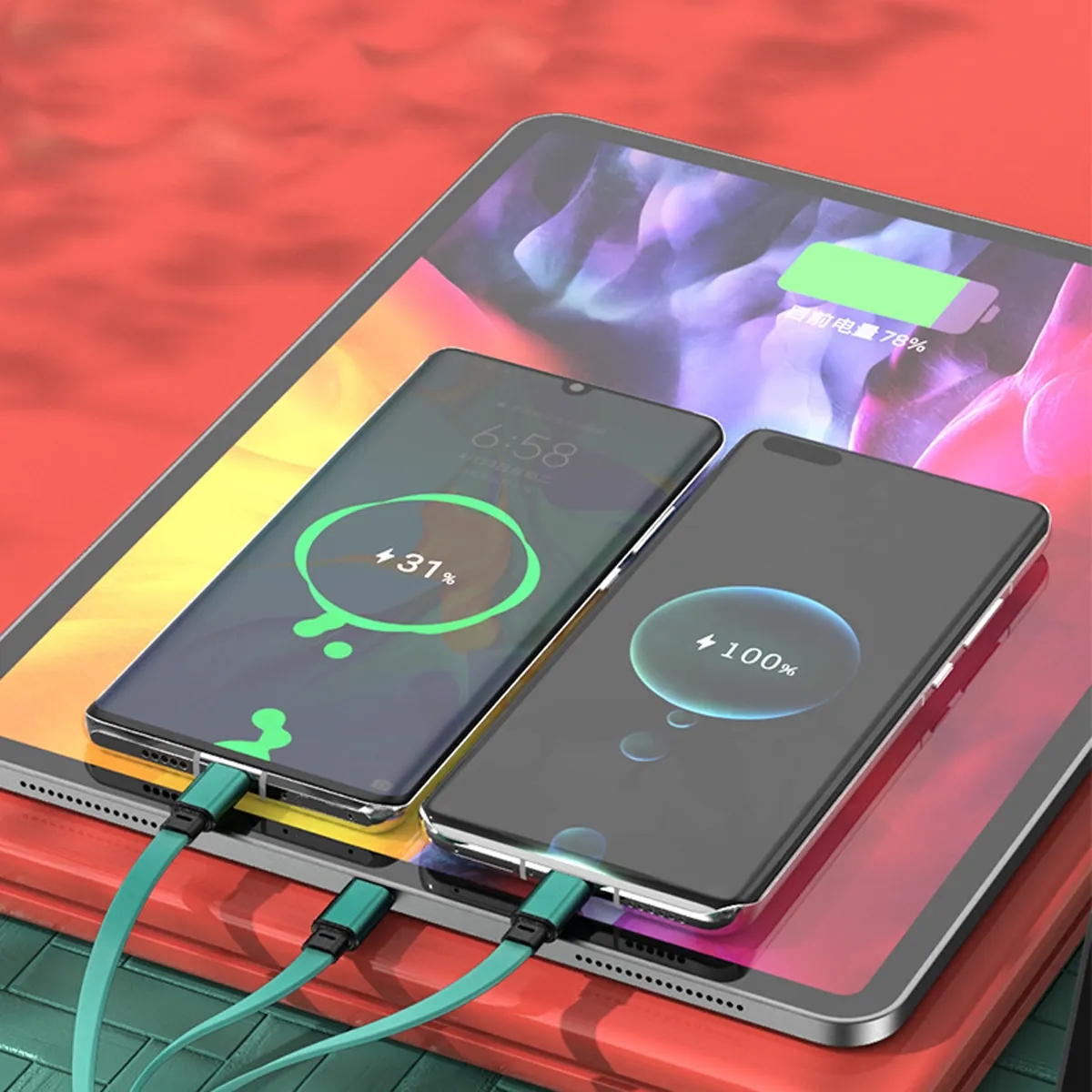 3 In 1 Charging Cable Kit With Keyring Case 4