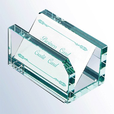 Jade Glass Business Card Holder 1
