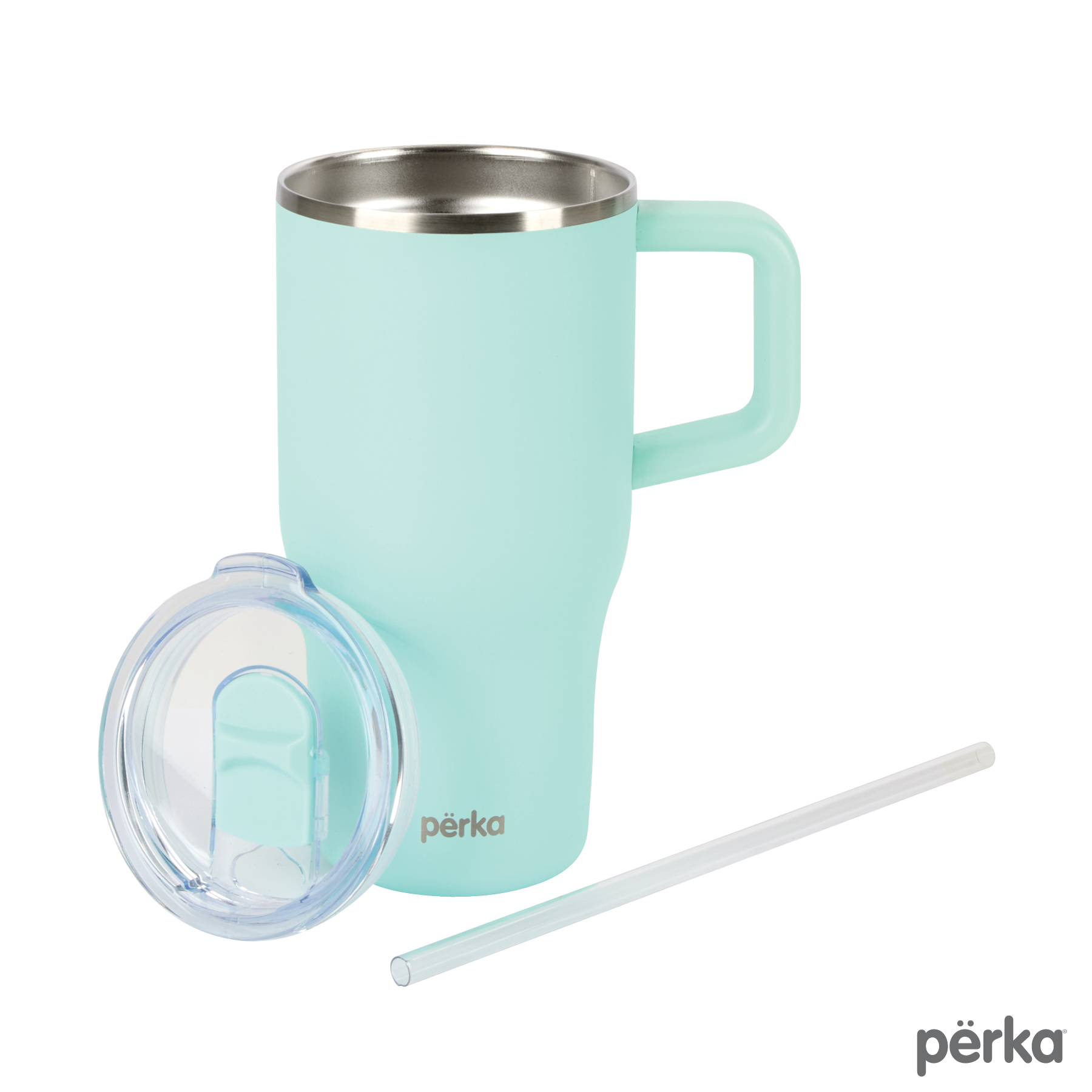 Perka® Myrton 20 oz. Double Wall, Recycled Stainless Steel Travel Mug 4
