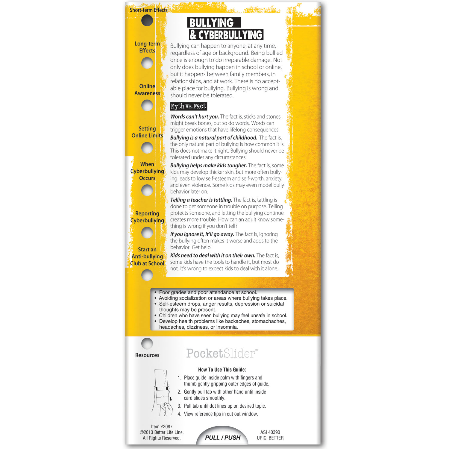 Pocket Slider - What You Need to Know: Parents' Guide to Bullying 3