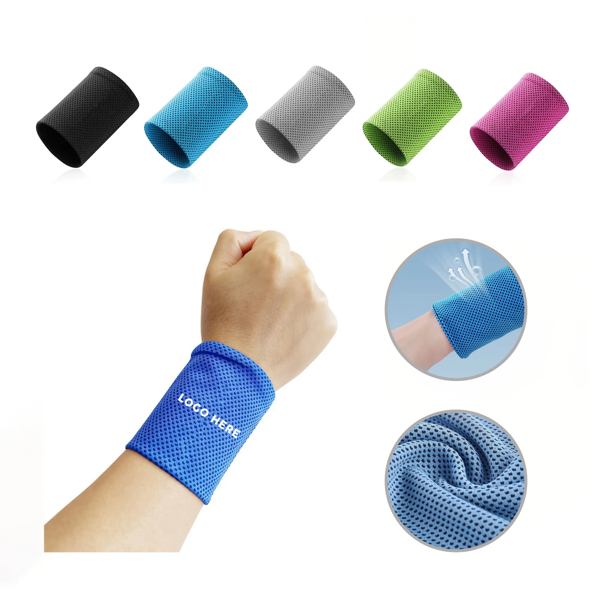Summer Ice Silk Sports Cooling Wrist Support 7