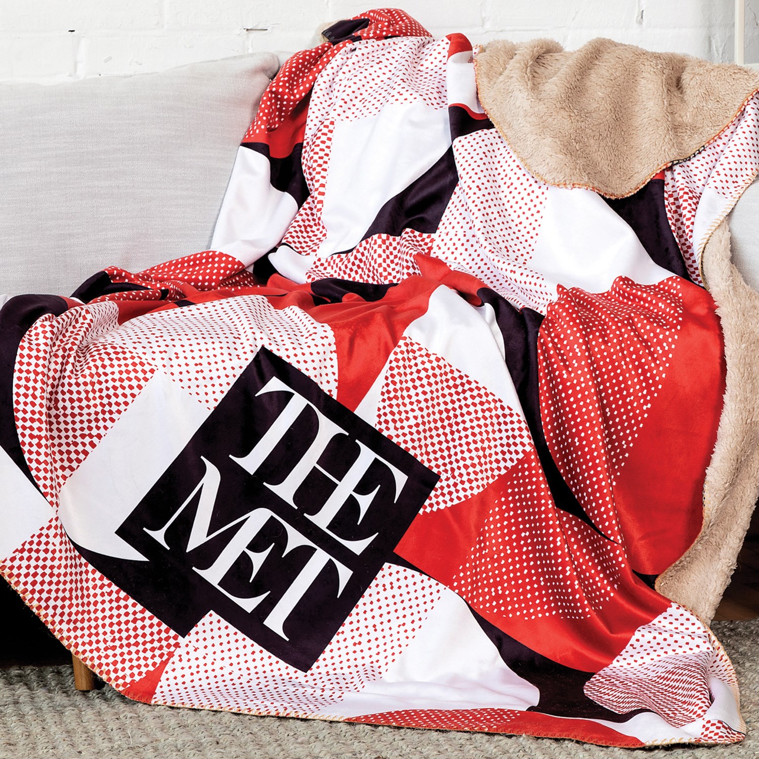 Sherpa Lined Micro Mink Throw