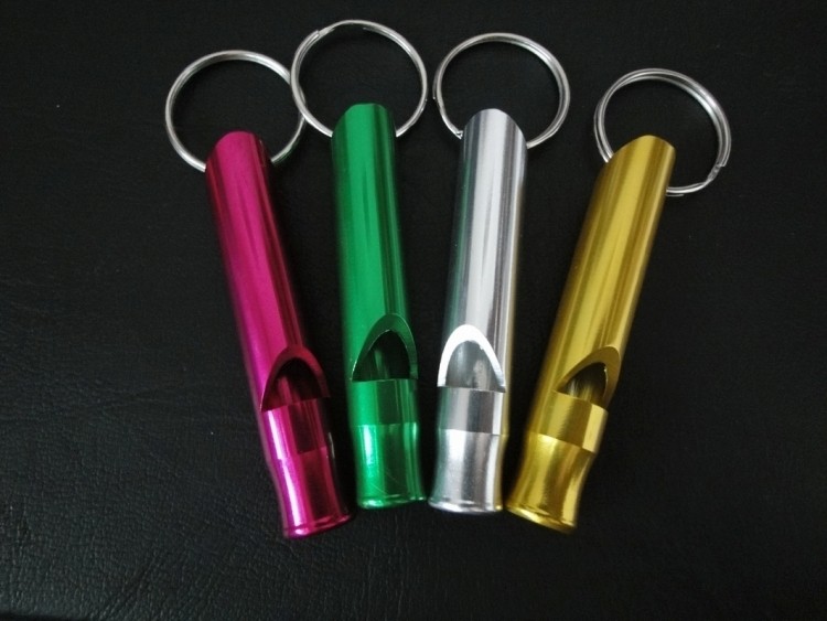 Aluminium Alloy Pet Trainning / Outdoor Survival Whistle 2