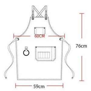 Adjustable Thick Canvas Waterproof Work Tools Apron with Ring 2