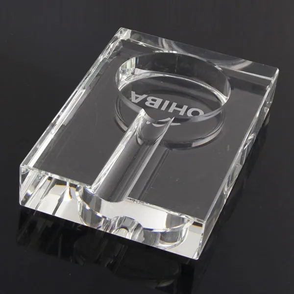 Rectangle Crystal Single Cigar Ashtray 6