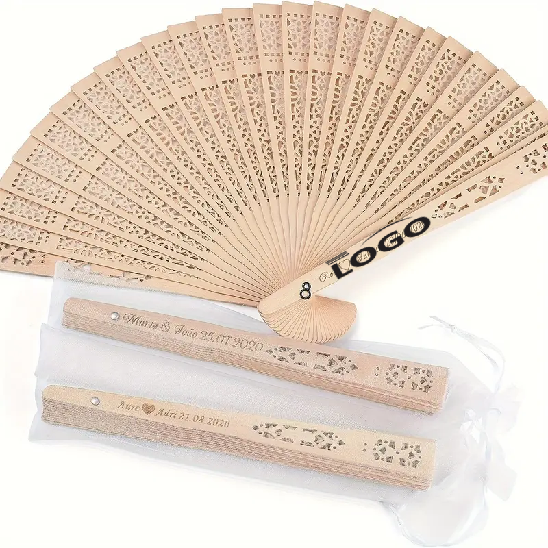 Carved Hollow Wooden Fan 2