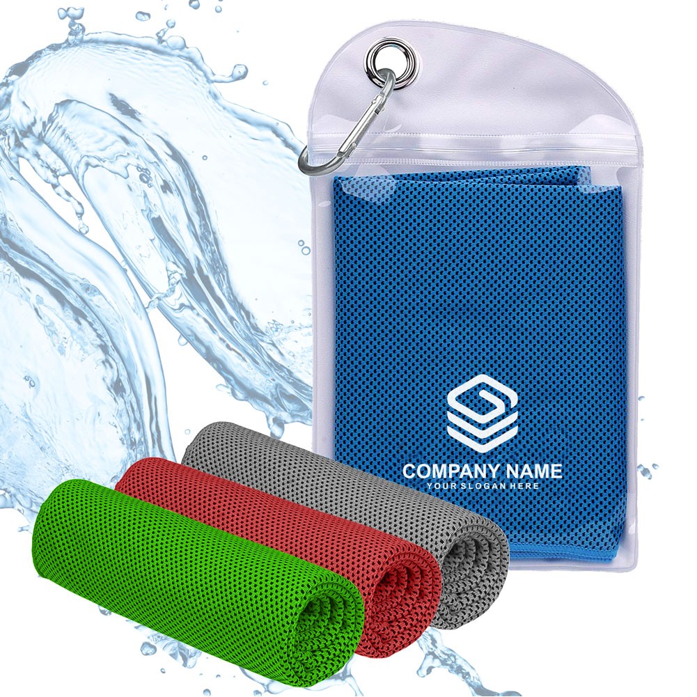 Cooling Towel with Pouch and Carabiner Clip 2
