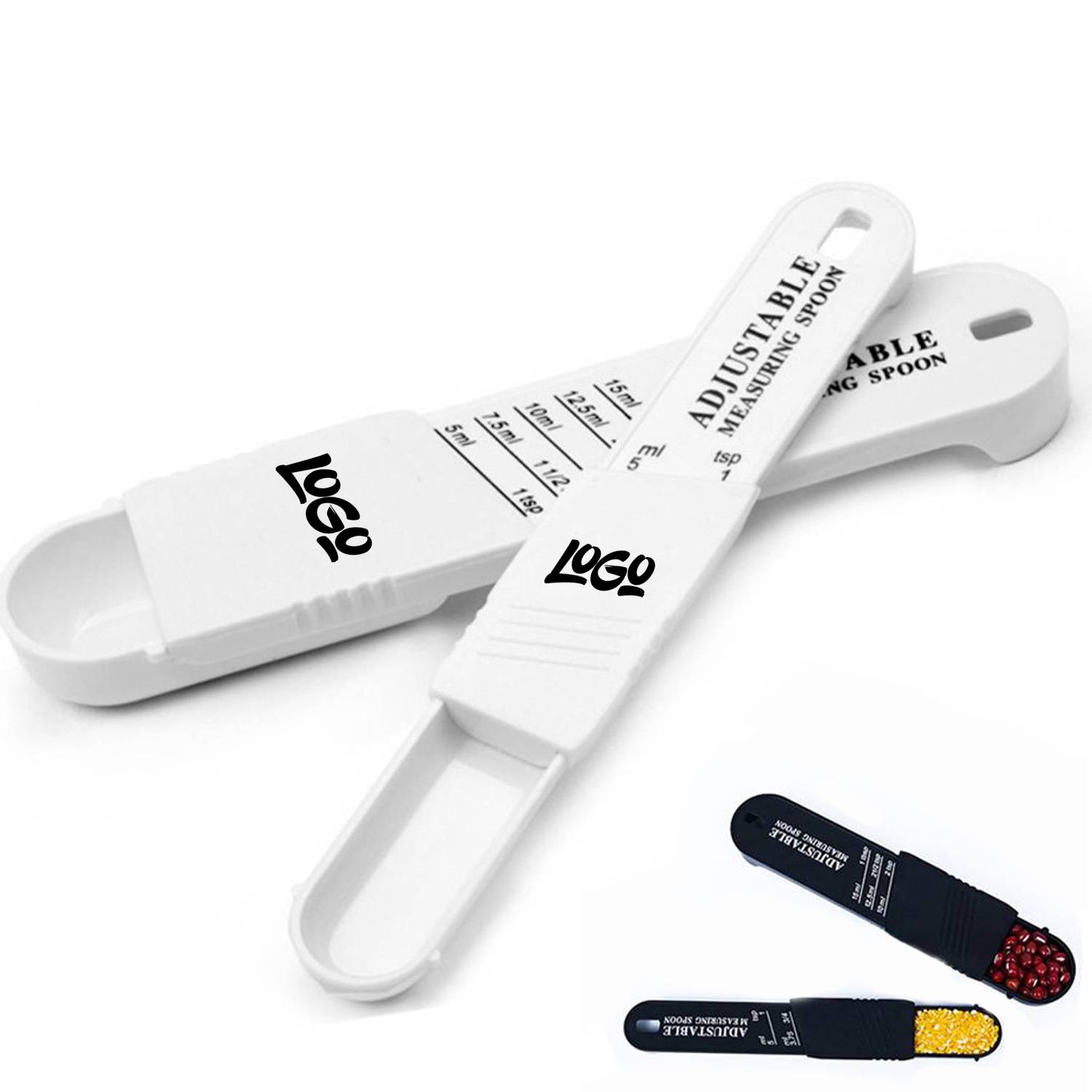 2pcs Adjustable Plastic Measuring Spoon Kitchen 2