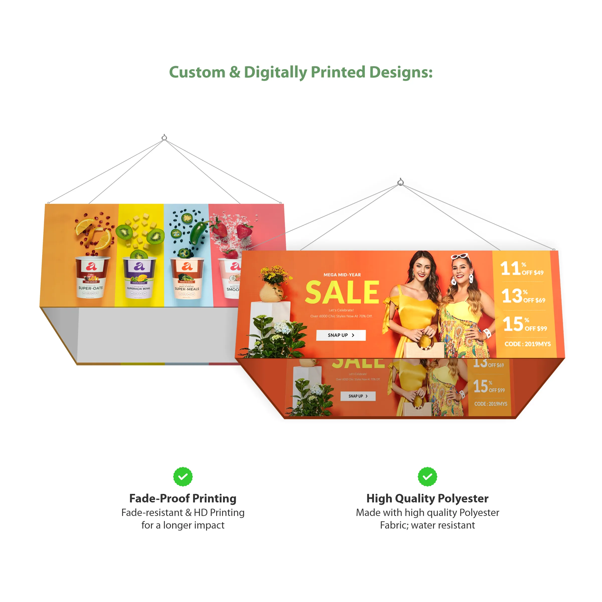 10' Rectangular Hanging Banner Kit (Hardware + Banner) 11