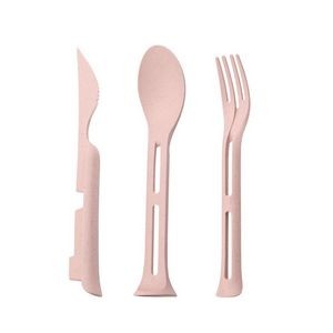 3 In 1 Portable Plastic Utensil Set Knife Fork Spoon 4