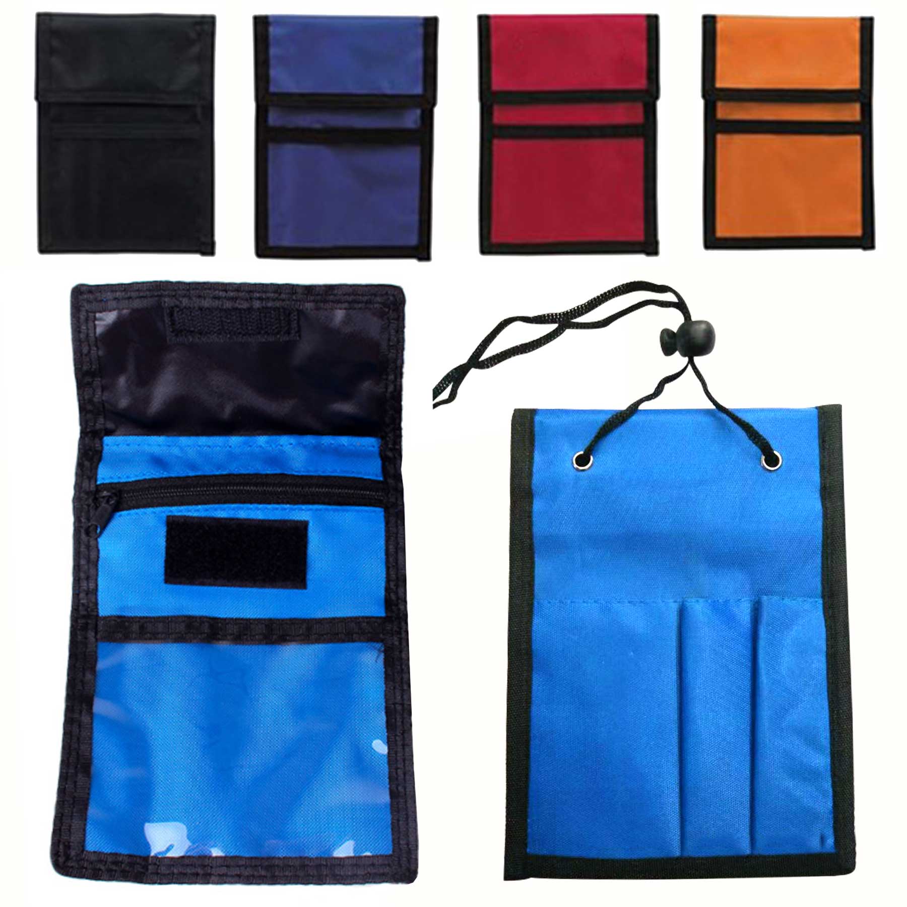 Oxford Cloth Neck Wallet with Pen Holder ID Badge Holder 1