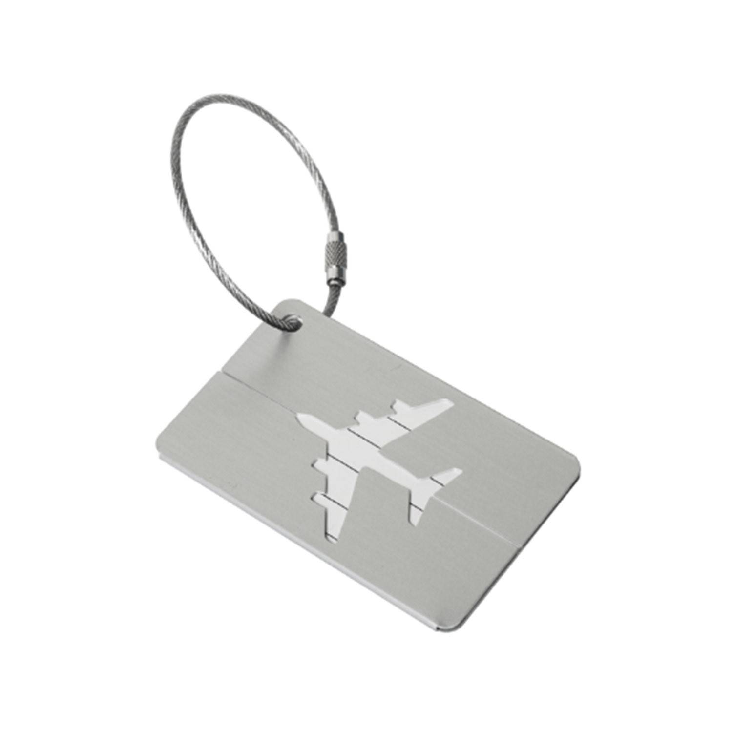 Aircraft-shaped Aluminum Luggage Tag 2