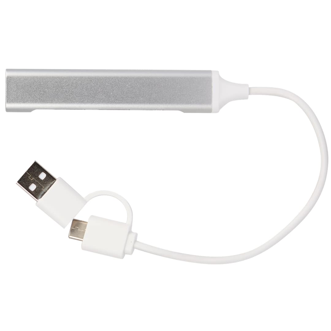 Aluminum 4-Port USB-A and C Hub 30