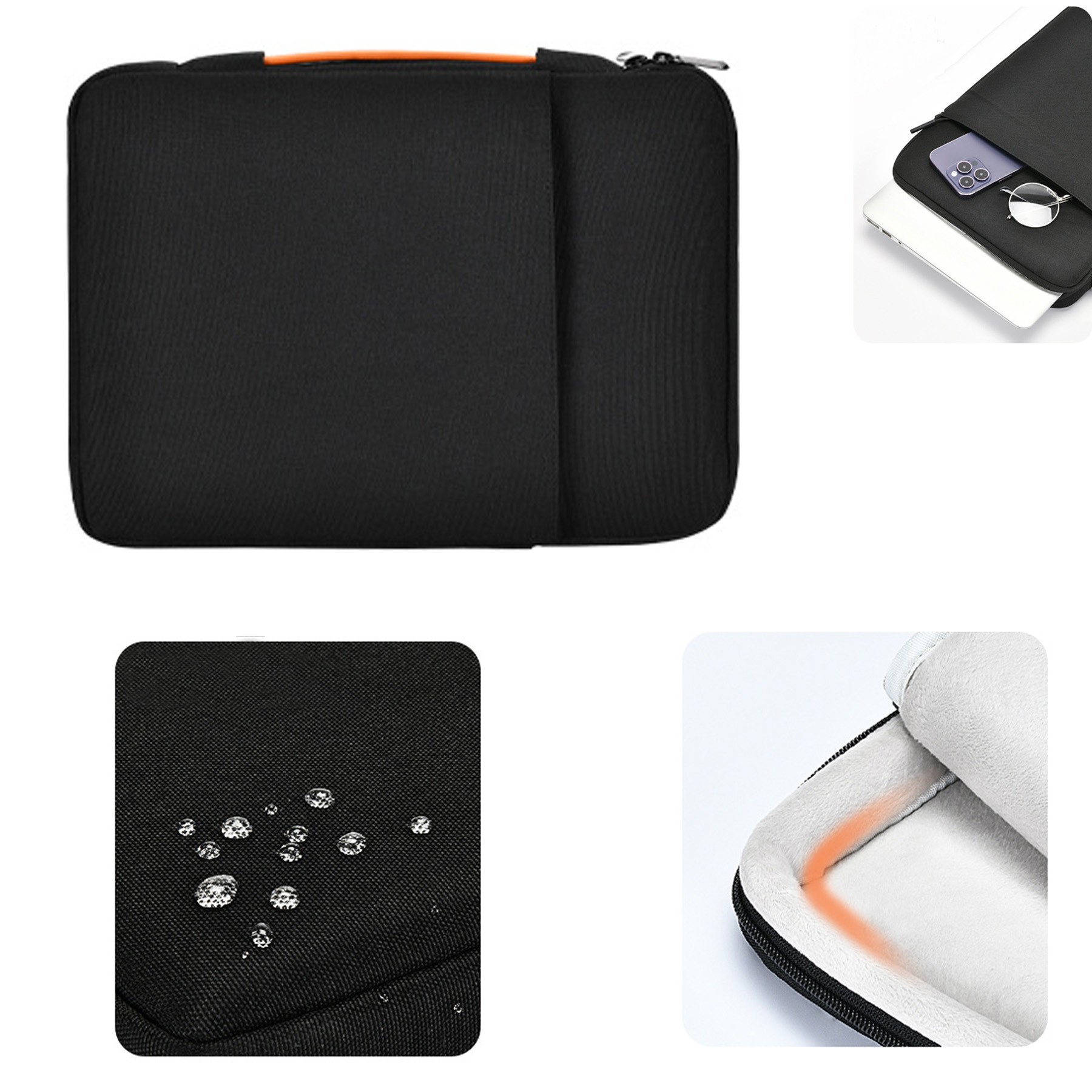 Laptop Sleeve Case 14 Inch Waterproof Durable Business Computer Carrying Bag 2