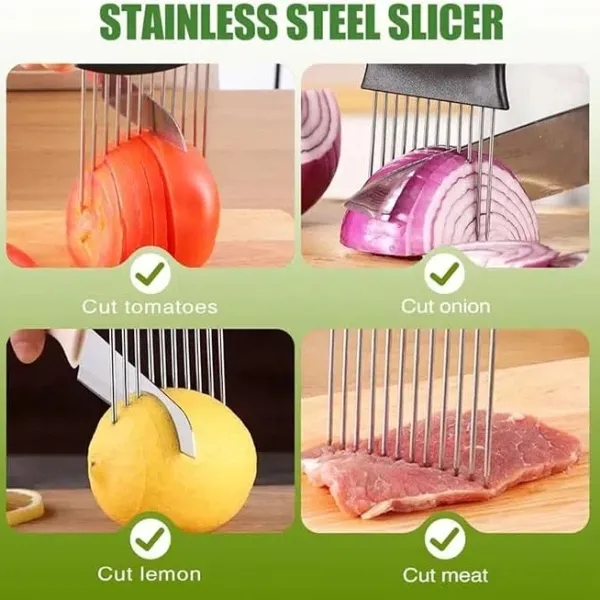 Stainless Steel Food Slicer Assistant Tool 7