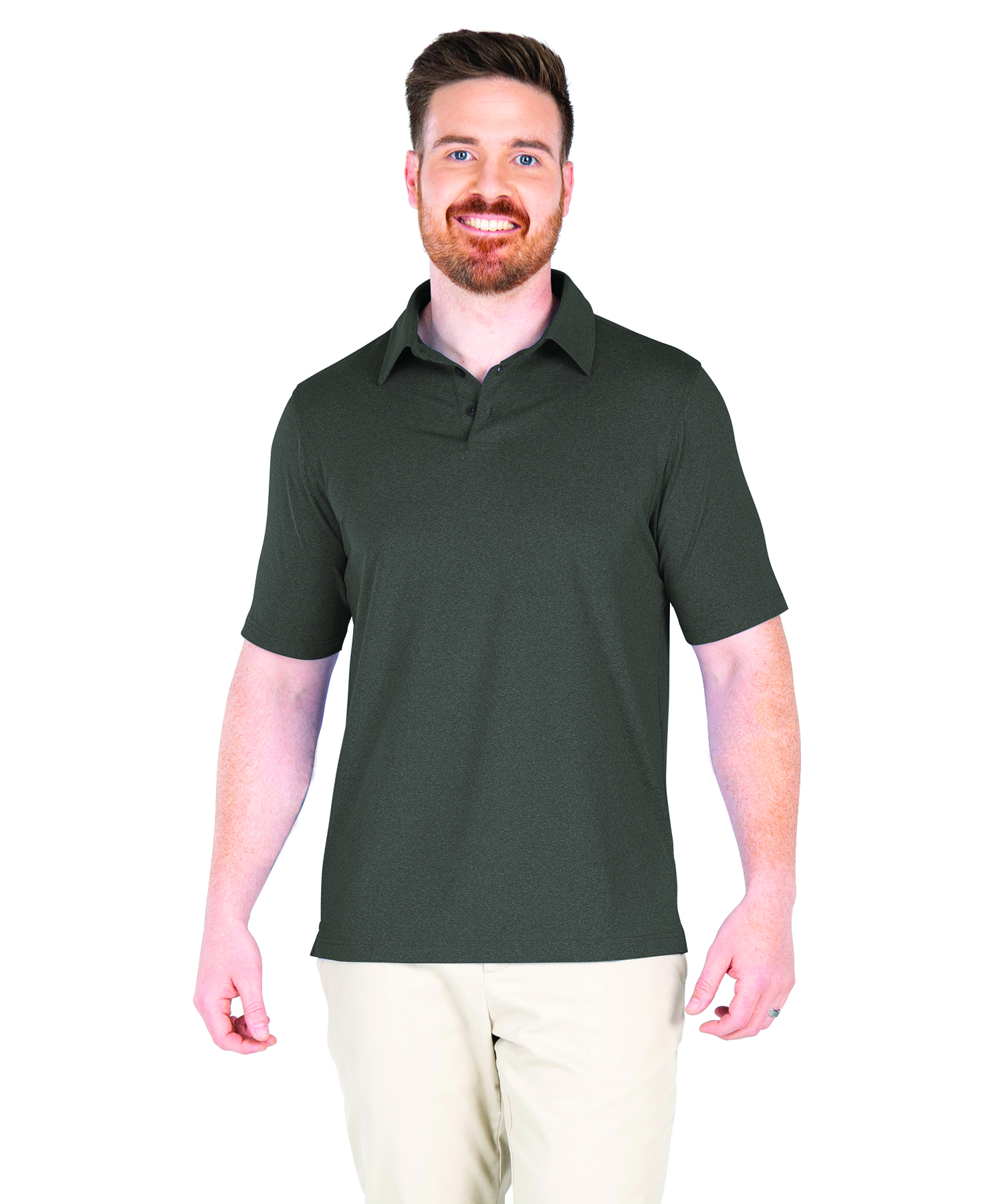 Men's Heathered Eco-Logic Stretch Polo
